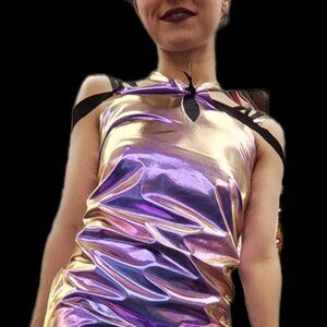 #OneOfAKind "Night To Day Reversible #Metallic Holographic DressYiang"/E.Jimenez